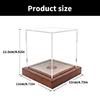 Baseball Protector Box with Stand for Collection Baseball Softball Display Boxes Square Clear Acrylic Cubes Display Case