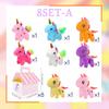8-36Sets Unicorn Stuffed Animals Adopt Me Unicorn Plush Party Favors Birthday Gifts with House for Girls