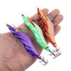 Egi 3.0 Hook Squid Bait Wutong Wood 30g Weight Artificial Lures Octopus Design Cuttlefish Shape Slow Sinking Coastal Fishing