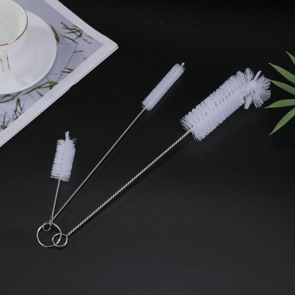 3pcs/set Reusable Bottle Cleaning Brushes Soft Hair Brush Cup Cleaning Brush  Pipeline Cleaning