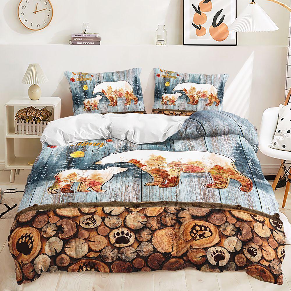 Three-Piece Giraffe Cattle Animal Quilt Set Two-Piece Bedding Set