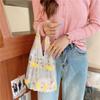 Double Organza Flower Embroidery Hand Bag Clear Jelly Light Material Mesh Shopping Bag Yarn Cloth Organza Tote Bag Shoulder Bag