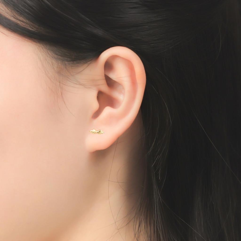 ESTELLE [Offiziell] Damen K10 Gelbgold Feder-Motiv Ohrringe 0202-3255-0019-0000