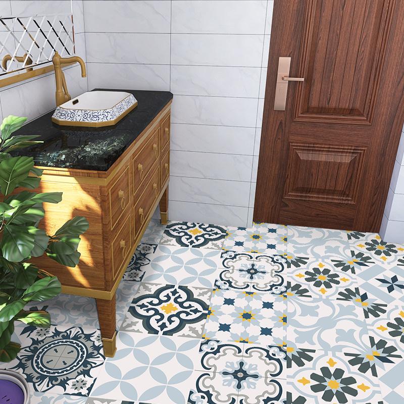 10pcs Bohemian Style Tile Sticker Kitchen Backsplash Oil-proof Bathroom Waterproof Home Decor Peel & Stick Art Mural Wall Decals
