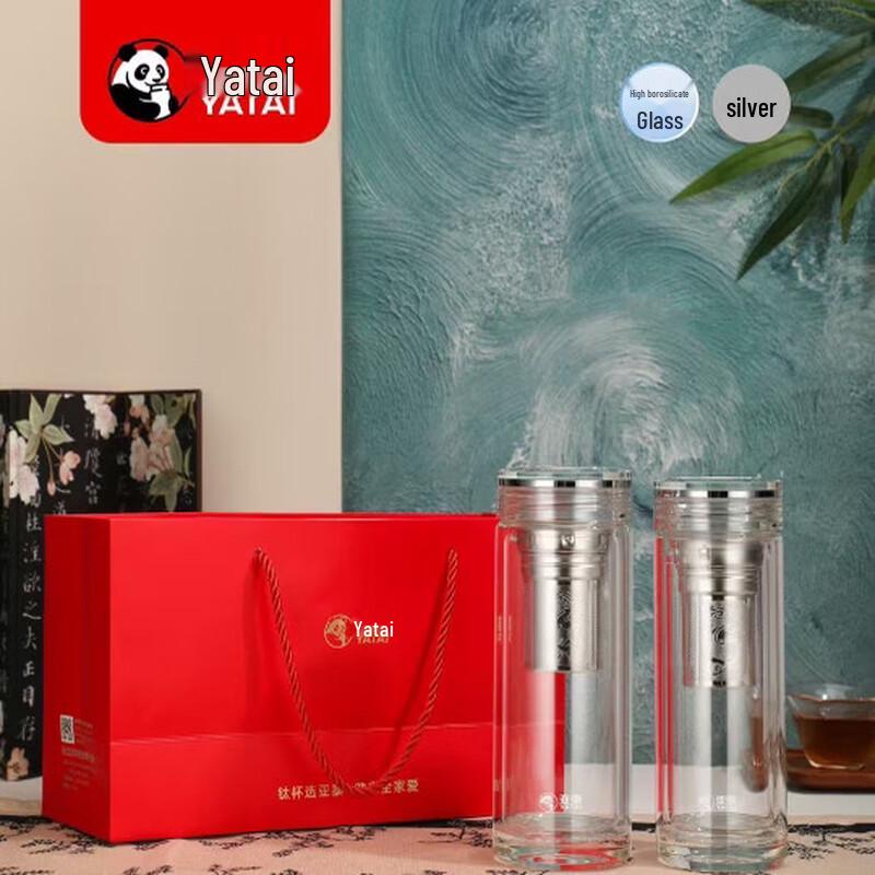 YATAI Double-Layer Insulated Glass Tea Cup with Infuser