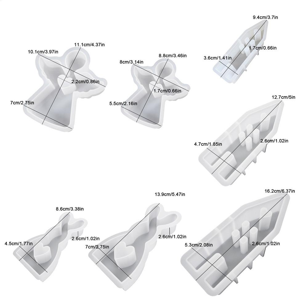 Кристальный клей DIY Эпоксидная смола Трехмерные украшения Пасхальный стерео Милый ангел Гипсовые свечные украшения Силиконовая форма
