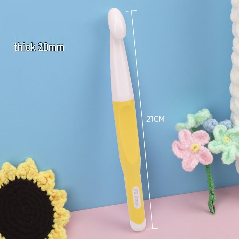 Thickened Non-Slip Crochet Hook for Handmade DIY Knitting - Soft Handle Tool for Scarves and Sweaters