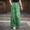 Johnature Pantaloni Larghi Vintage da Donna Vita Elastica Morbidi Autunnali 2025 Pantaloni Lunghi da Donna