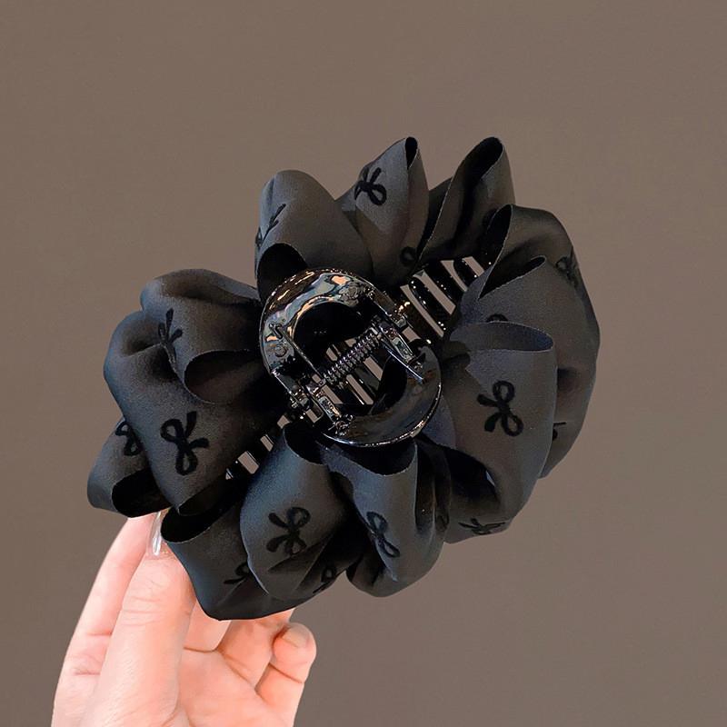Französische Retro-Bubble-Schleife Krallenclip Damen Hai-Haarspange Haaraccessoires