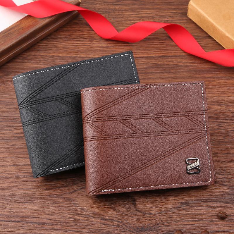PU Leather Men's Wallet Slim Money Clip Credit Card ID Holder Casual Male Short Multi Card Holder Purses Business Man Wallet