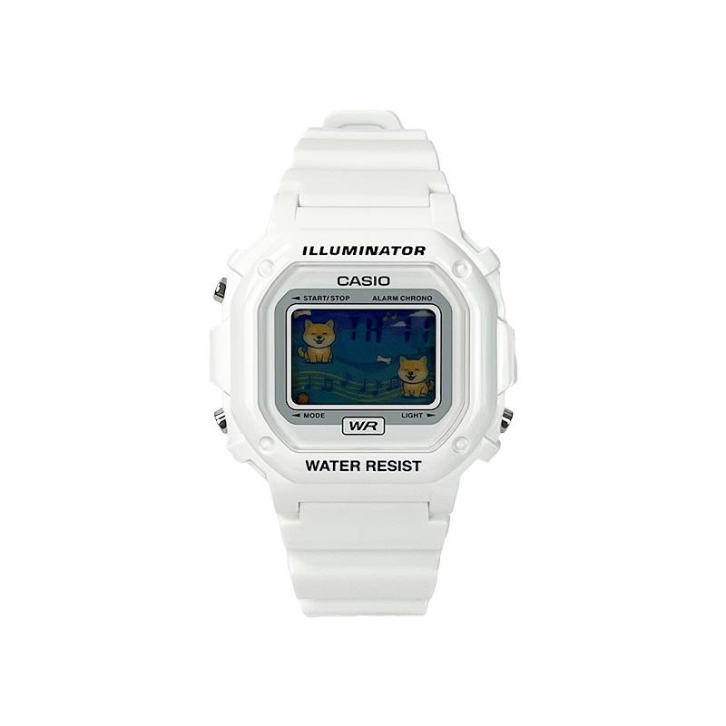 Casio Özelleştirilmiş saat modifiye serisi Kore modası küçük kare saat retro elektronik Kuvars reçine kayış aynı stil F108WHC-7B