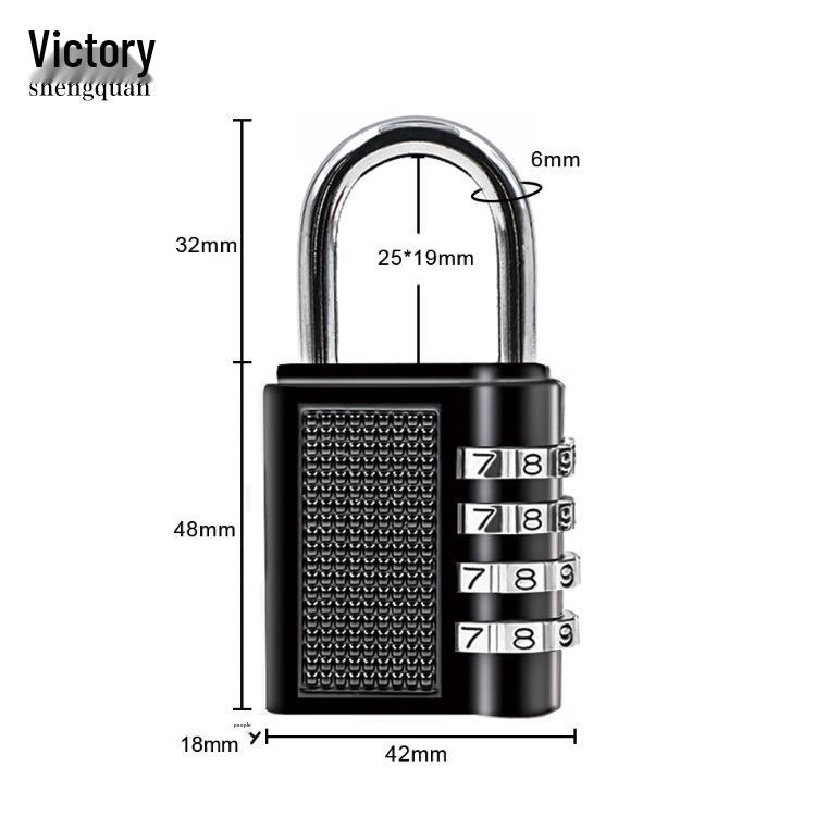 In-Stock Extendable Zinc Alloy 4-Digit Combination Lock - Anti-Theft Padlock for Dorms, Gyms, and More