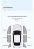 Xiaopeng M03 X9 P7+ Car Sunshade: Thick Heat Insulation, Opaque Privacy Curtain, Side Window Sun Block.