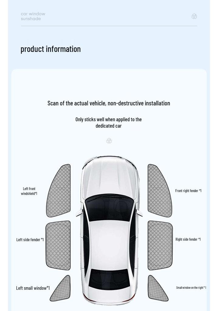 Xiaopeng M03 X9 P7+ Car Sunshade: Thick Heat Insulation, Opaque Privacy Curtain, Side Window Sun Block.