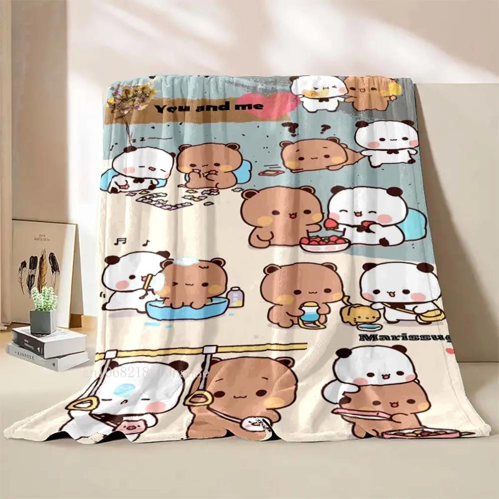 Cartoon Print Bubu And Dudu Soft Plush Flannel Blanket Living Room Bedroom Bed Couch Picnic Blanket