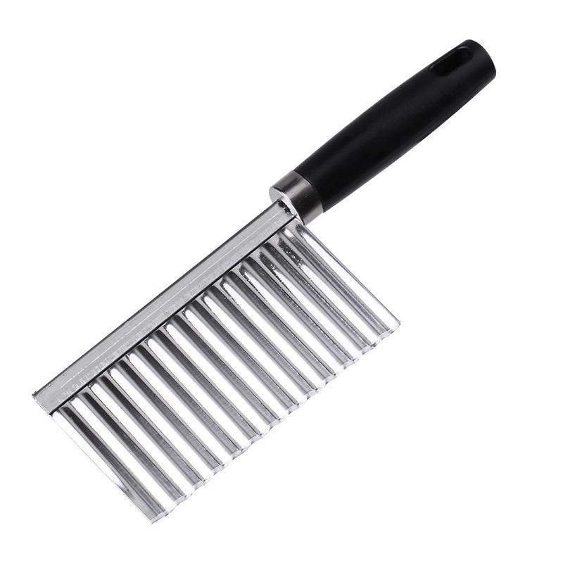 Stainless Steel Wavy Potato Cutter – Wolf Tooth Design for Vegetables