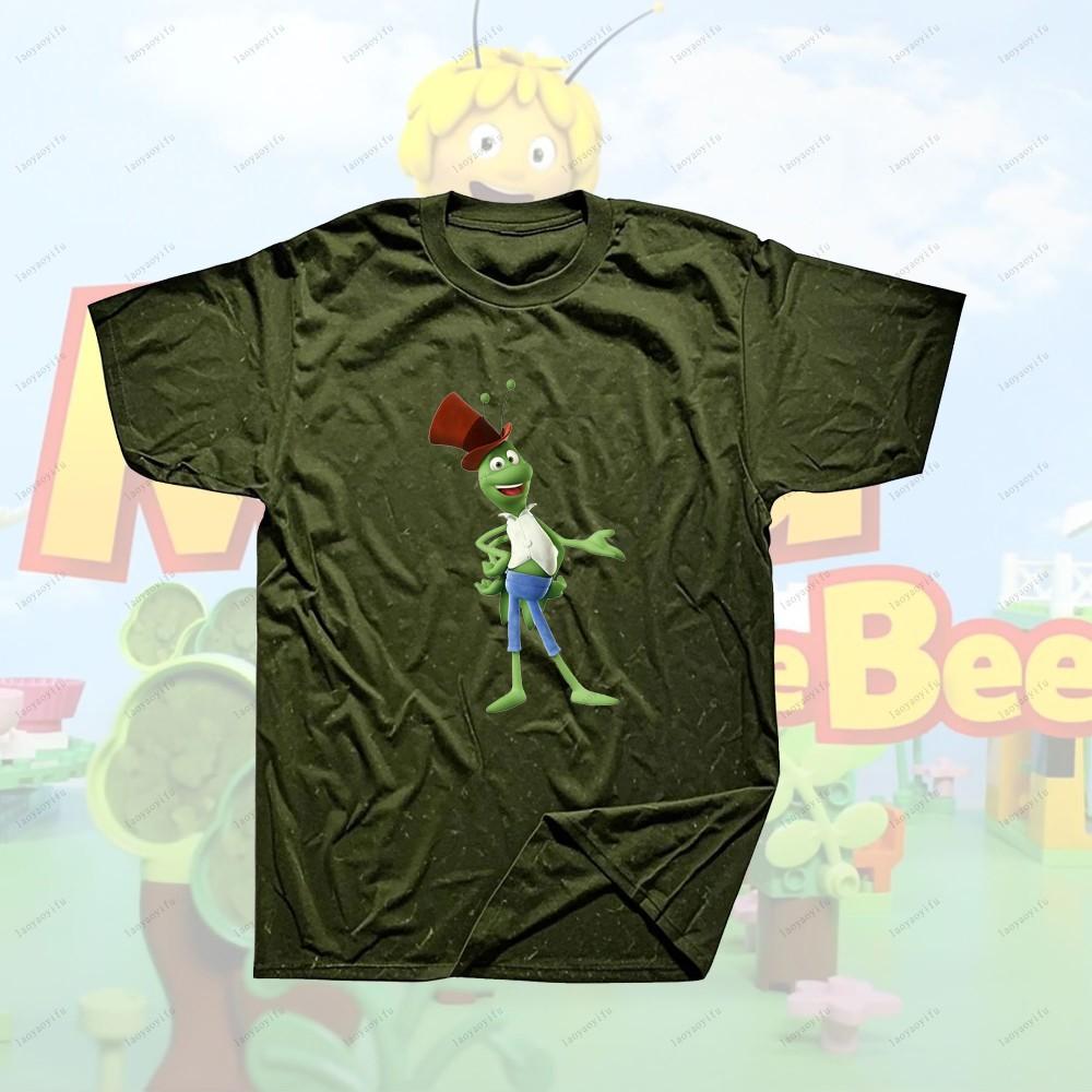 Maya The Bee Movie Cartoon Character T-shirts Maya The Bee Movie Kawaii Cartoons T Shirt Summer Breathable Camisetas