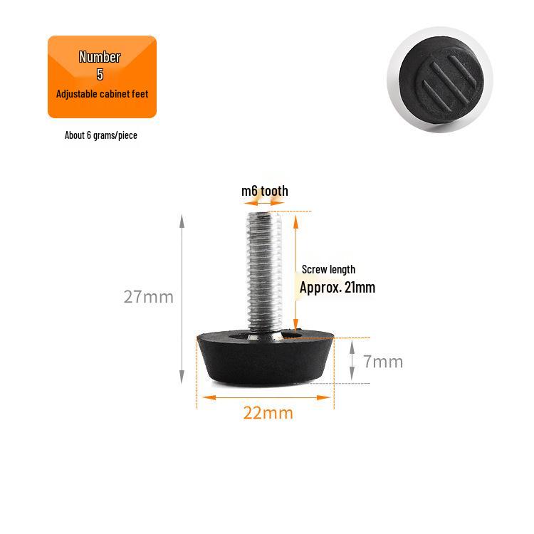 Adjustable Height Furniture Foot Pad for Sofas and Cabinets - Silent Floor Screw Pad