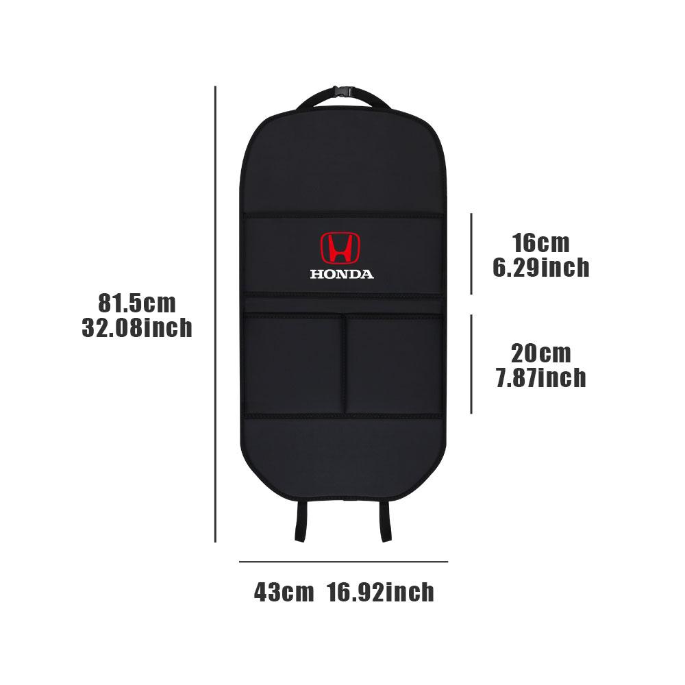ARD1 Car Seat Back Storage Bag Anti Kick Pad Large Capacity Organizer Pocket For Honda Accord XRV CRV Fit CITY Civic 8th Jazz Odyssey