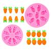 Fondant Molds Small Carrots Molds Chocolate Silicone Moulds Cake Molds DIY Baking Molds for Fondant Decoration
