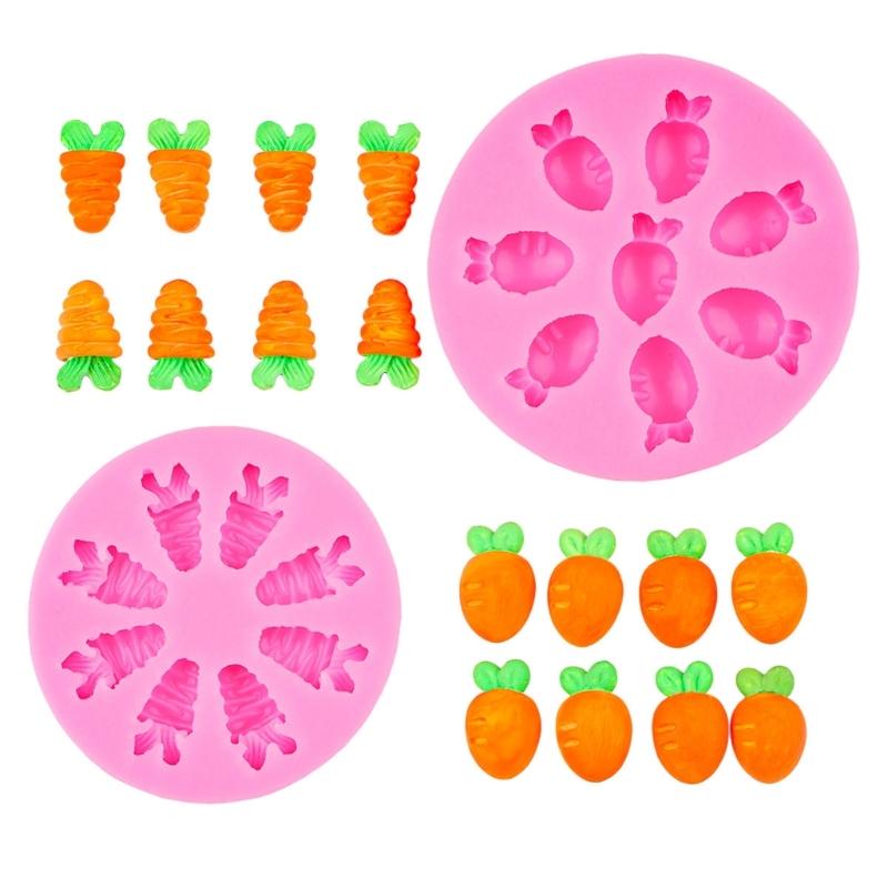 Fondant Molds Small Carrots Molds Chocolate Silicone Moulds Cake Molds DIY Baking Molds for Fondant Decoration
