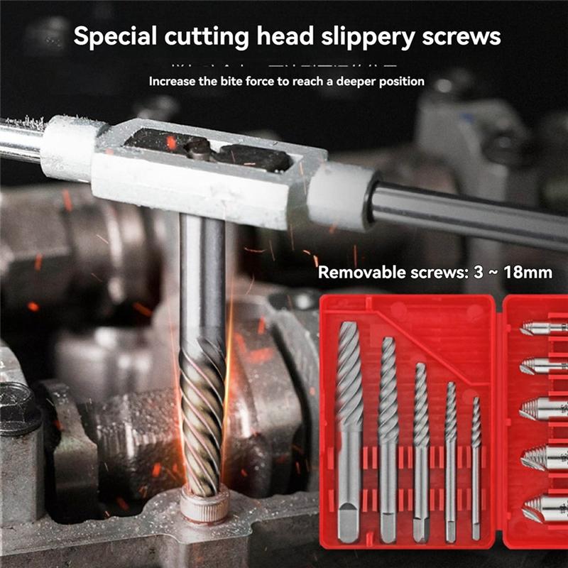 A96I-10Pcs Broken Wire Nut Extractorbolt Guillotine Screw Drill Bit Removal Slip Wire Thick Teeth Extractor Remover Tool Set