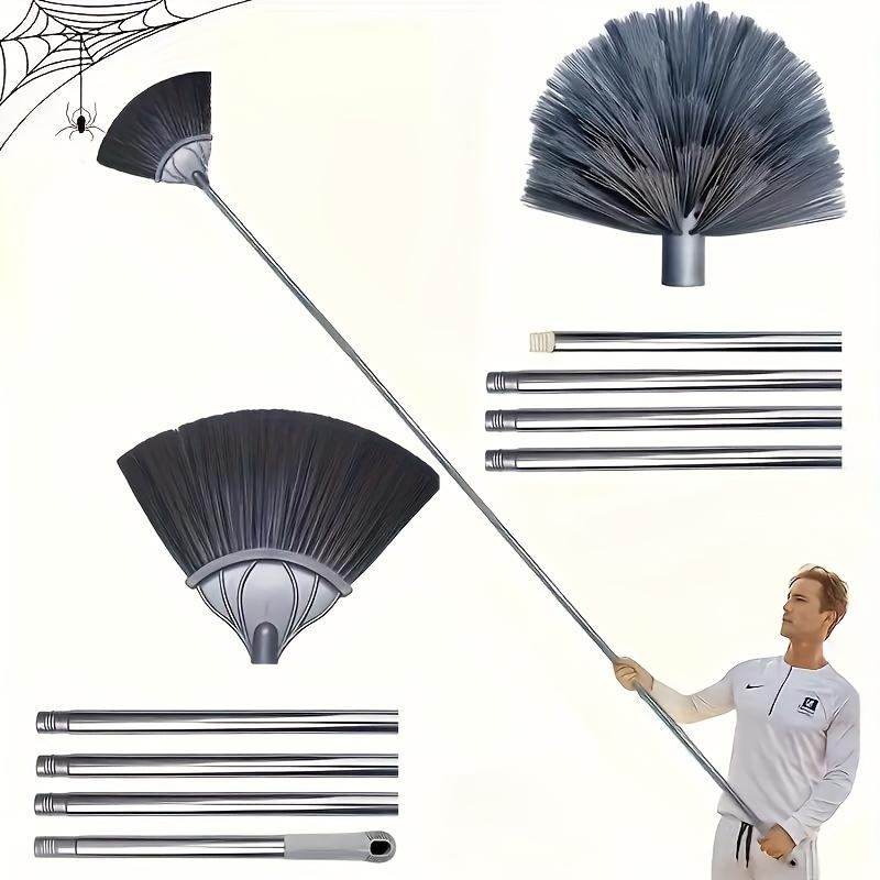 Extendable Spider Web Duster for Ceiling Cleaning Household Cobweb Remover Tool Dusting Brush for Roof Wall High Corners