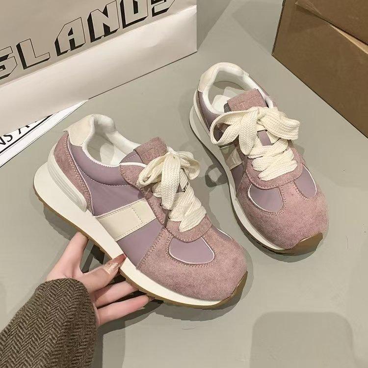 Versatile women's platform dad shoes 2025 new spring and autumn German training sports running leisure explosion big head single shoes women