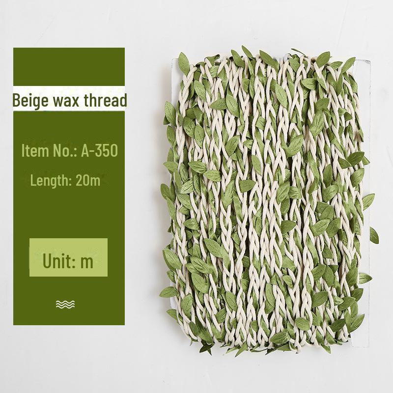 „5 mm Hanfseil mit gemischten Blättern – Forest Series Dekoratives DIY-Rattan“