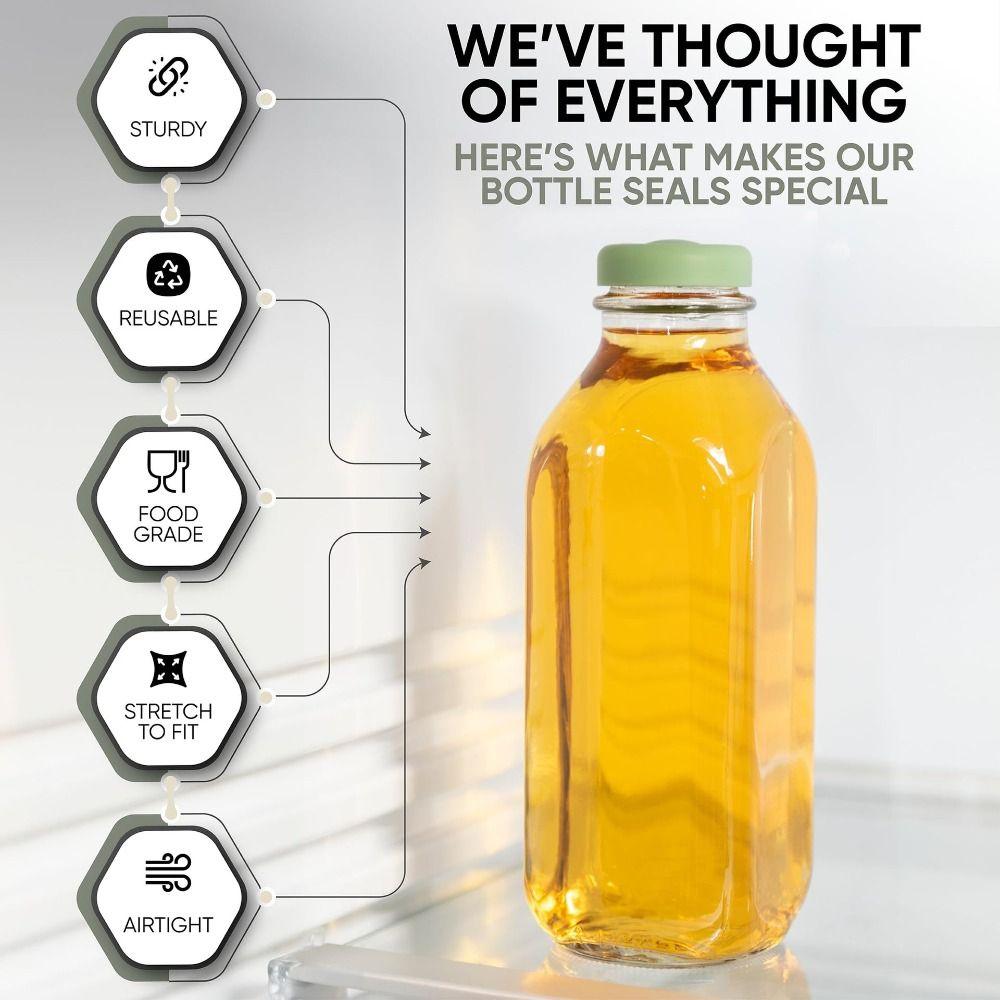 3 ks Silikonové uzávěry na láhev na vodu Opakovaně použitelné víčka na hrnek na mléko Uzávěry na láhev na mléko pro Stanpac & Libbey