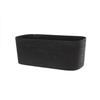 Planter + Water Reserve - GARDEN ID Respect - Black-Anth 50 X 17 Cm - 100% Household Waste - 100% Recyclable - Structured Surface
