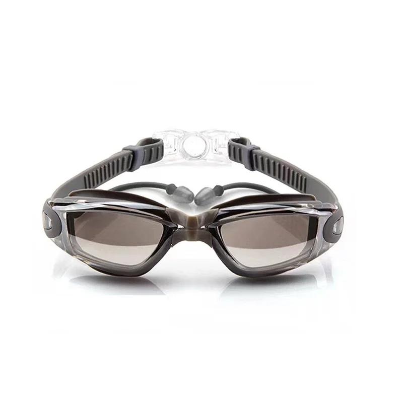 Swimming Goggles Adult Pool Glasses Anti Fog Men Women UV Protection Optical Waterproof Swim Eyewear with Earplugs