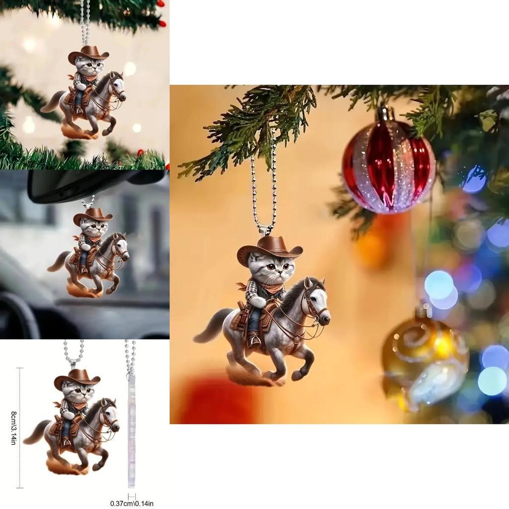 Acrylic New Cartoon Style Cat Pendant For Car Interior Decoration Perfect For Lovers Pet