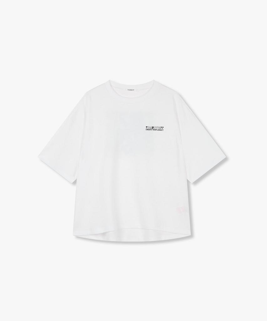 STUDIO TOMBOY Unique Lettering Short Sleeve T-Shirt_White 9176222994