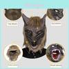 Furchterregende Wolfskopfmaske und Handschuhe Set für Halloween-Party Kostüm Spaß und kreatives Verkleiden