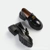 Thick-soled Inner Height-increasing Women's Shoes, 33 Small Size 34 Loafers for Women's 2025 Spring New British Style Small Leather Shoes