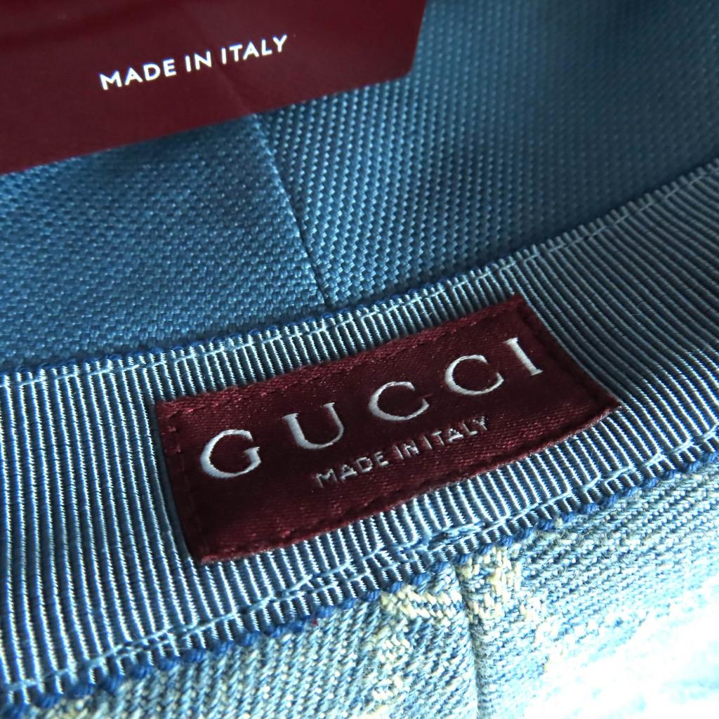 Pristine GUCCI hat Indigo cotton Women L 836220 Used