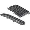 Hooke Road Wrangler Grill Mesh Erts Front Grille Guard Cover Clip-In Matte Black For 1997-2006 Jeep Wrangler TJ & Unlimited (Pack Of 7)