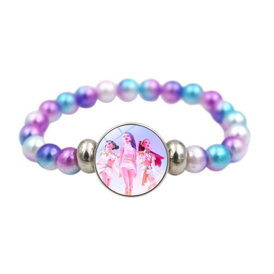 Yousheng Korean Pop Beaded Bracelet Anime Inspired Fashion Bracelet Colorful Beads Bracelet for Women Men Girls Boys Fans