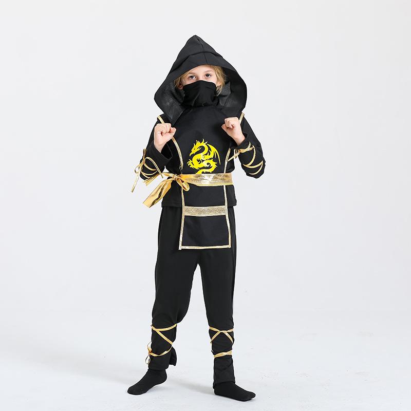 Gyermek Halloweeni Nindzsa Jelmez Cosplay Szett Szerepjátékhoz és Előadáshoz