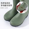 Men's rain boots matte surface non-slip, waterproof and wear-resistant food grade PVC high tube rice field farmland vegetable field rain shoes