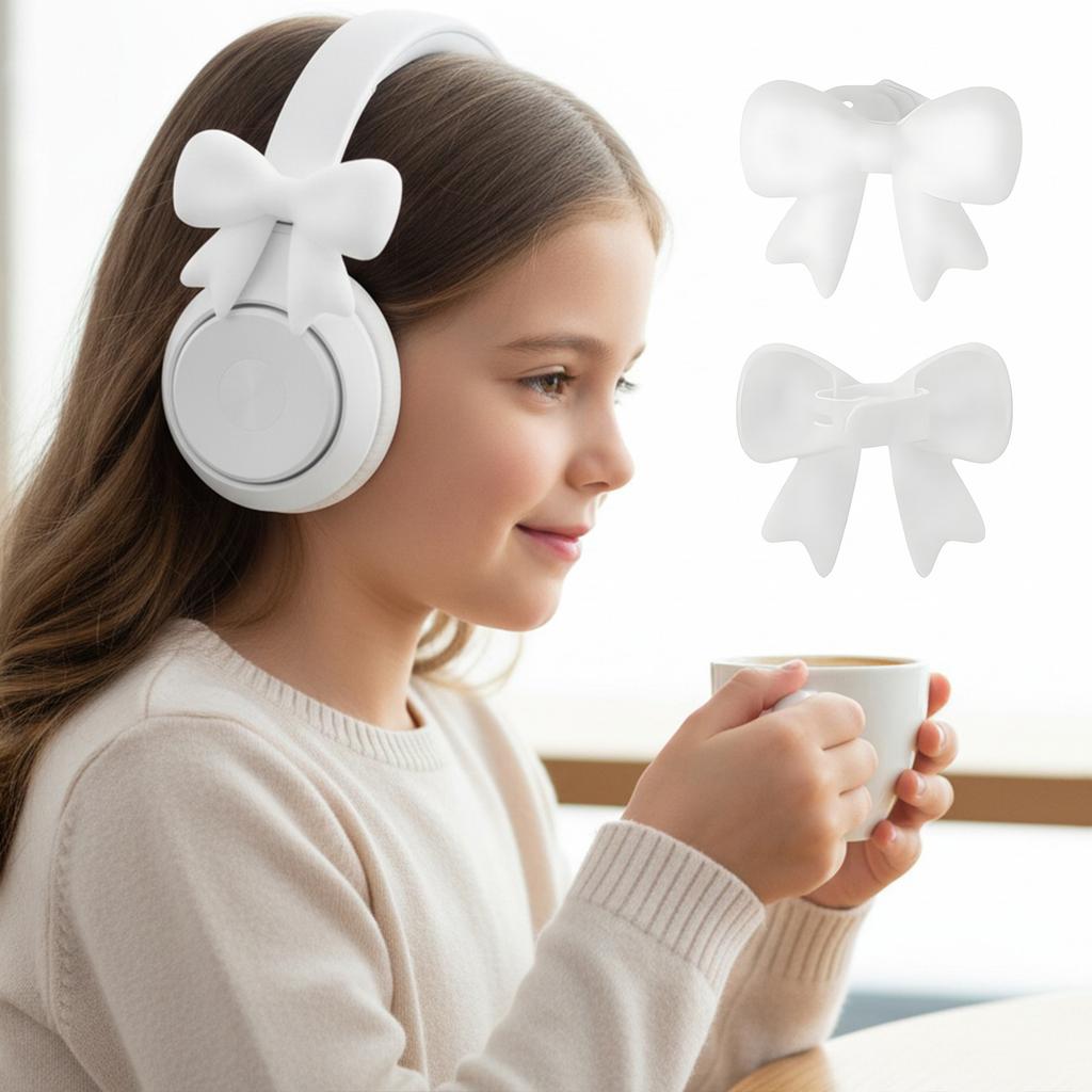 Accesorio de Diadema de Silicona para Auriculares Reutilizable Lindo Adornos para Auriculares Lazos Accesorios de Sujeción para Auriculares Regalo Divertido para Jugadores