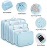 7Pcs Set Travel Organizer Storage Bags Suitcase Packing Cubes Set Cases Portable Luggage Clothes Shoe Tidy Pouch Folding