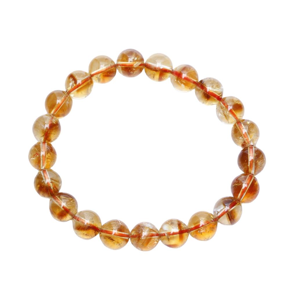 [K.KOUOKU] Natural Citrine Bracelet, 9mm, Power Stone, November Birthstone, Good Luck, Fortune, and Money, from Madagascar, Natural Stone Prayer