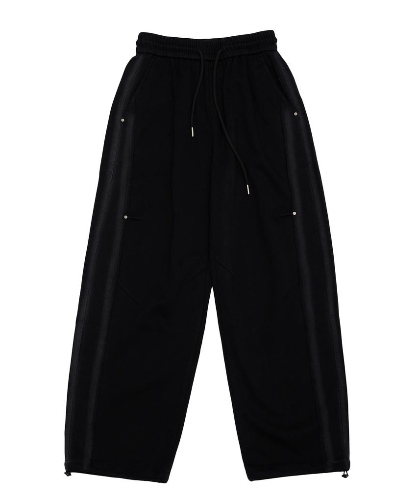 DOUBLE JD Rivet Track String Pants (Black)