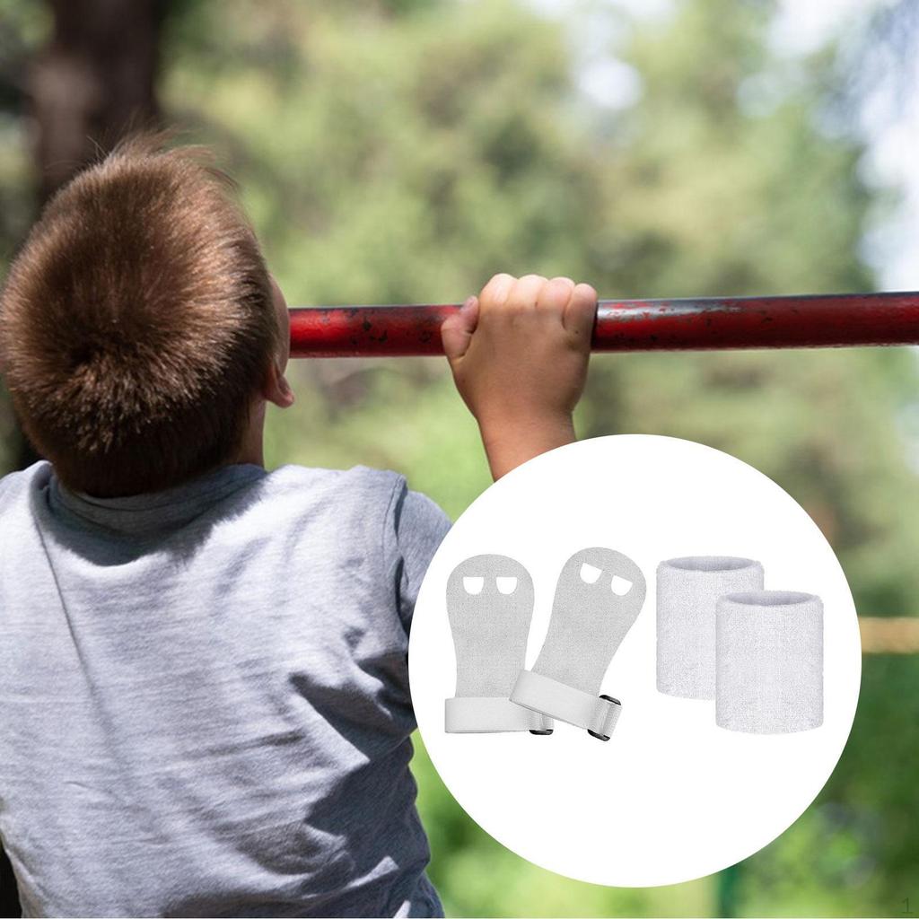 Children&#39;s Hand Grips with Wristband And Gymnastic Bar, Palm Protection, Suitable for