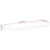 Vidaxl Tabletop, 100X40X3.8 Cm, Oval, Solid Mango Wood