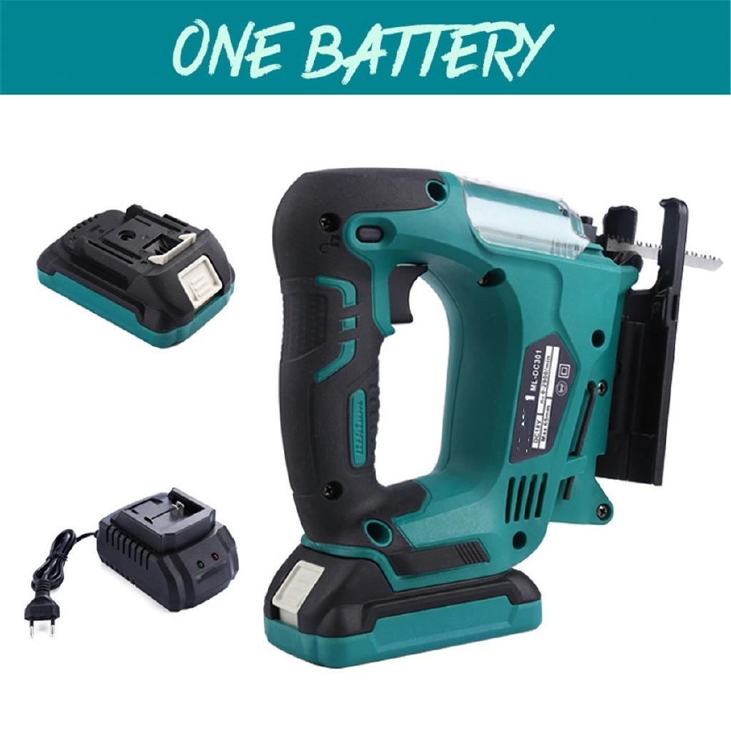 900W Cordless Jig Saw Portable Multi-Function Electric Saw Blades Metal Wood Metal Jigsaw Power Tools with Li-Ion Batter