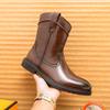Fashion Leather Boots For Man Genuine Leather Big Size Boots High Quality Designer Formal Shoes Casual Boots Fashion Business