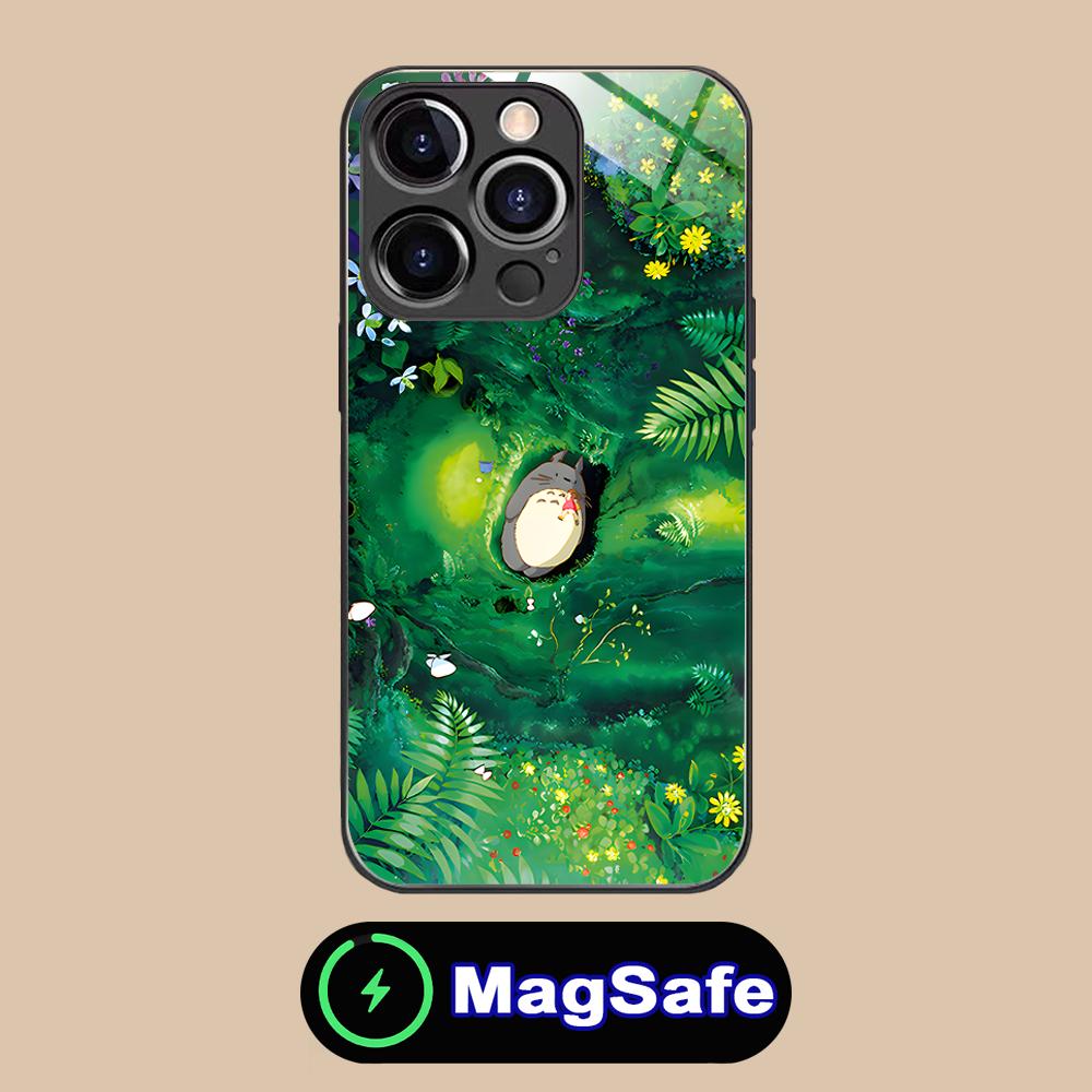 Anime Cute S-Totoros Phone Case for iPhone 16 15 14 13 12 11 Pro Max Plus Mini MagSafe Glass Colour Printing Pretty Smartphone